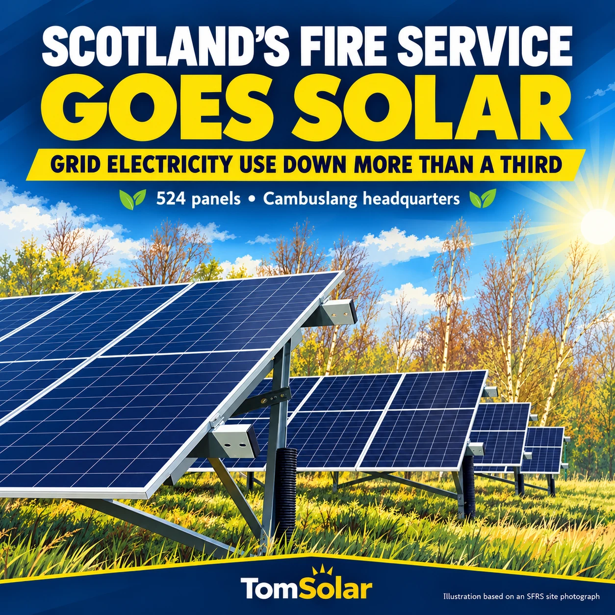 Scotland’s fire service goes solar: illustrated Cambuslang array